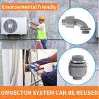 1" Liquid Tight Connector Non-Metallic Electrical Conduit Fittings, PVC Flexible Conduit Fittings, for Home Kitchen Bathroom Tube Tool Supplies UL Listed(Straight+90 Degree,6Pcs)