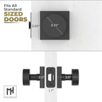 Mega Handles SUANA Privacy Door Knob for Hallway, Closet and Bathroom, Reversible Heavy Duty Design Door Knobs, Fits All Standard Door Sizes Screws Included - Matte Black (1 Pack)