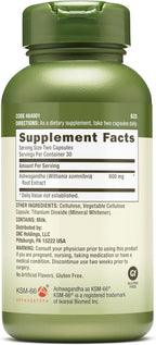 GNC Herbal Plus Ashwagandha 600mg, Stress Relief Support, 60 Capsules