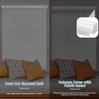 SmartWings Motorized Smart Blinds with Remote, Custom Automatic 100% Blackout Roller Shade Compatible with Alexa/Homekit/Google, Electric Smart Blinds for Indoor Windows, Vigor White