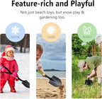 Beach Shovel,Kids Shovels for Digging,Short Handle Metal Shovel,Small Shovels for Gardening,Camping,Planting,27Inches,Green