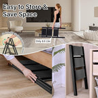 3 Step Ladder, Aluminum Lightweight Folding 3 Step Stool with Anti-Slip Wide Pedal, 330lbs Capacity Step Ladder for Household,Kitchen,Office, Ease of Folding, Portable