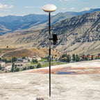 GPS Pole, 6.6FT Surveying Prism Pole, 2M Prism Pole for Land Surveying, Black