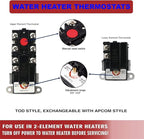 LONG TERM EWH-01 Electric Water Heater Tune-Up Kit, Includes 4500W 240V Water Heater Elements, Upper Thermostat, Lower Thermostat, Elements Gaskets