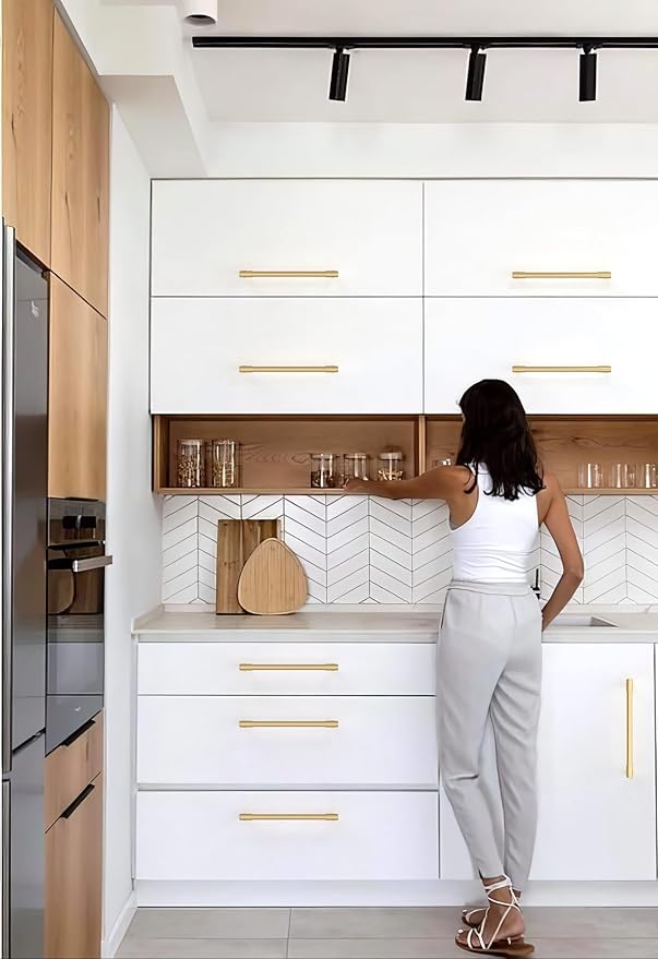 10 Pack Champagne Bronze Cabinet Pulls 7.5 Inch(192mm) Kitchen Cabinet Handles Cabinet Hardware for Drawer Pulls