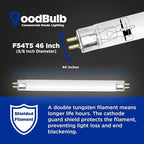 GoodBulb 54W 46 Inch T5 Fluorescent Light Bulb | 5000K Daylight White Light Medium Bi-Pin Base | 4950 Lumens 85 CRI 36000 Life Hours | Instant/Programmed Start (Pack of 40 Bulbs)