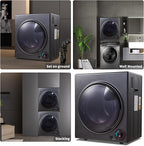 CTT 3.5 cu.ft Portable Dryer for Apartments,1500W Compact Dryer with 4 Drying Modes,120V Electric Dryers for Laundry, Apartments, RVs, Dorms, Black