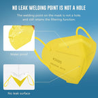 WWDOLL KN95 Face Mask 50 Pack, 5-Layers Breathable KN95 Masks, Yellow