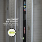 CHANNELLOCK 78-Inch, Professional-Grade Magnetic Aluminum Box Level with Solid Block Acrylic Vials, 5200-0078M