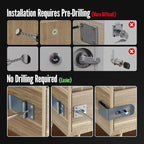 Door Lock Hasp Latch, 90 Degree Solid Iron Safety Packlock Clasp Hasp Lock Latch, Extra Thick Gate Lock Hasp with Screws Brushed Finish (2.24 inch)