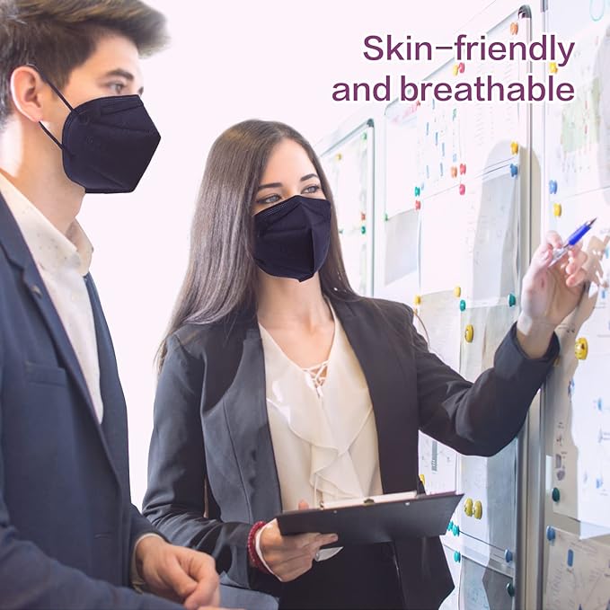 Miuphro KN95 Face Mask 50 Pack, Disposable Respirator Masks, 5 Layer Design Safety Mask for Protection, Ideal for Men and Women (Purple)