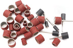 400 Pieces Sanding Drums Kit,Drum Sander Sleeves 376pcs (80 120 240 320 400 600Grit),24Pcs Drum Mandrels diameters,Sanding Bits Tool Accessories for Dremel Rotary Tool