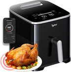 Typhur 8QT Sync Air Fryer with Built-in Wireless Meat Thermometer, 9-in-1 Smart Airfryer with Ceramic Nonstick Basket for Quick Easy Meals, 450°F Max, Cooks 6lb Whole Chicken, Dishwasher Safe, 120V