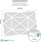 18x24x1 Air Filter 4 Pack, MERV 8 Pleated Dust Defense Air Filters Replacement for Air Conditioner & Furnace, Durable & Lightweight