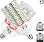 60W Led Corn Cob Light Bulb,E26/E39 Base,5000k Daylight,110-277v,7800lm,CFL HID 200w Metal Halide Replacement for Interior and Exterior,Commercial/Industrial Lighting(2-Pack)
