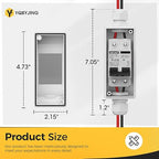 Solar Panel Disconnect Switch 25Amp DC AC Miniature Circuit Breaker 500V 2 Poles with PV Connector and IP65 Waterproof UV-Proof Box for Outdoor Solar PV Homes Battery