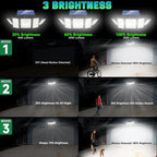 Solar Outdoor Lights Motion Sensor Waterproof - 416 LEDs 3000 Lumens Super Bright Solar Flood Security Light for Porch Yard Patio Garage, 3 Brightness 3 Modes (1 Pack 416LEDs)