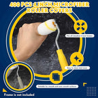 Leumoi 400 Pieces 4 Inch Mini Paint Roller Cover Bulk Small Microfiber 1/2" Nap for Paint Roller for House Painting Brush Supplies, DIY Craft Home Wall Repair Tool Kit Set