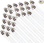 Circle F17T8/850 17W 24 Inch T8 Fluorescent Tube Light Bulb, 5000K Super White, Medium Bi-Pin (G13) Base, 17 Watt T8 Light Bulbs, Pack of 24