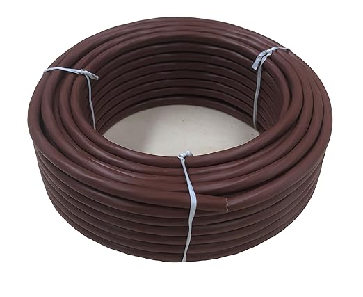 18/4 50ft Thermostat Wire, Solid Copper Wire, 18 Gauge Conductor, ETL Listed CL2 Power Limited Circuit Cable for Indoor/Outdoor Low Voltage Applications Use,Brown