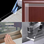 Transparent Window Weather Sealing Tape, 2IN x 16FT, Clear Window Draft Isolation Sealing Film Tape for Door Draft Stopper Adhesive Tape, Doors Windows and Shower Glass Gaps
