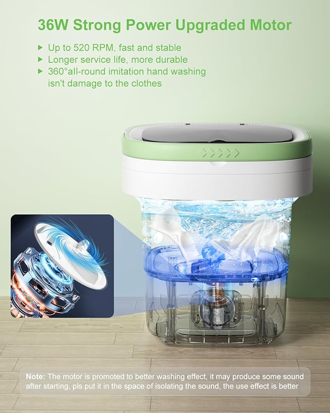 Portable Washing Machine,Mini Washer 16L Washer,Small Clothes Folding Washing Machine Of Underwear, Baby And Small Delicates, 3 Cleaning Modes Suitable For Home Apartments Dormitories, Hotels