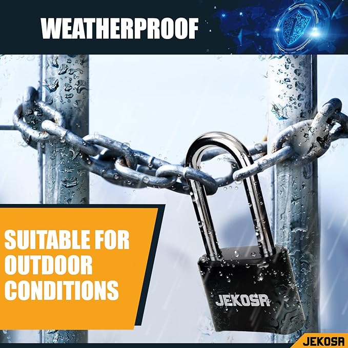 Jekosa® JKE/50 [Weatherpoof] Heavy Duty Combination Lock Outdoor - Lock with 4 Digit Code [No Key] - Ideal for Gate, Shed, Fence