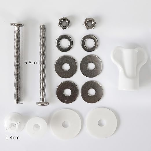 4Pcs Toilet Lid Accessories for Top Mount Toilet Seats, SUS304 Stainless Steel Toilet Seat Hinge Screws, Easy Installation, Secure Fit Most Toilet Seat (MFL05)
