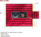 Mytee Products 24' x 27' Flatbed Trailer Lumber Tarp with 8 FT Drop - Heavy Duty Red 18 Oz Vinyl Waterproof Tarp for Truck/Trailers to Protect Cargo from Wind, Rain, Snow, and Sun