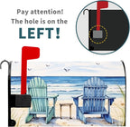 Summer Beach Life Nautical Coastal Theme Mailbox Covers - Magnetic, Standard Size 25.5x21 Inch, Blue Ocean Seagull Waterproof Wraps for Post Letter Boxes, Garden Yard Outdoor Decor