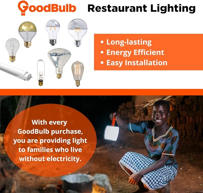 GoodBulb 7 Watt Nostalgic G25 Light Bulbs LED Restaurant Bulb with E26 Medium Base 2700K Warm White 800 Lumens Restaurant Light Bulbs 10 Pack