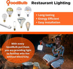 GoodBulb 7 Watt Nostalgic G25 Light Bulbs LED Restaurant Bulb with E26 Medium Base 2700K Warm White 800 Lumens Restaurant Light Bulbs 10 Pack
