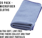 TASKI Diversey D7524116 MyMicro Commercial Microfiber Cleaning Cloth, Reusable & Lint Free - Large 14 Inch x 14 Inch, Blue, (Pack of 20)