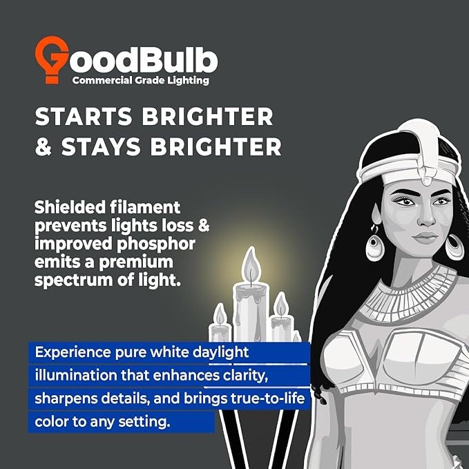 GoodBulb PLL40/850 40W 22.5" Twin Tube Compact Fluorescent Light Bulb 4-pin 2G11 Base 5000K Daylight 2800 Lumen 36000 Hour Long Life Biax Pack of 10