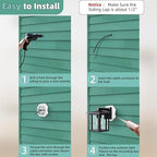 Vinyl Siding Mounting Block, Qulity Plate 130110006001 Octagon Outdoor Light Block for 1/2 inch Lap Double and 4 inch Height Siding, Small White 1 Pack