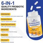 GLP-1 Supplement | 300 Billion AFU Akkermansia Muciniphila, Akkermansia Probiotic for Women Men, Akka Superbiotics for GLP-1 Production, Digestive, Gut, Immunity, Enhances Gut Lining Function, 4 Packs