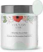 Country Chic All-in-One Chalk Paint for Furniture, Cabinets, Home Decor, Eco-Friendly, Matte Finish, Built-In Primer & Top Coat for Wood, Metal - String of Pearls (Light Blue) - Pint 16 oz (475 ml)