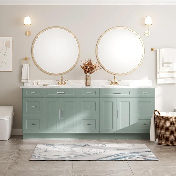 10 Pack 3 Inch(76mm) Hole Center Modern Matte White Cabinet Pull Handle Timeless Vanity Drawer Pull Handle Classic Cabinet Hardware for Kitchen Dresser Bathroom, Screws Included, M-White(3x10)