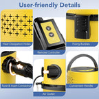 COSTWAY Wet Dry Vacuum Cleaner, 4-in-1 Portable Carpet & Upholstery Cleaner Machine with 5.5 Peak HP & 17 KPA Max Suction, Shampoo Vac Cleaner with Attachments for Floor, Stair, Sofa, Car, Gap