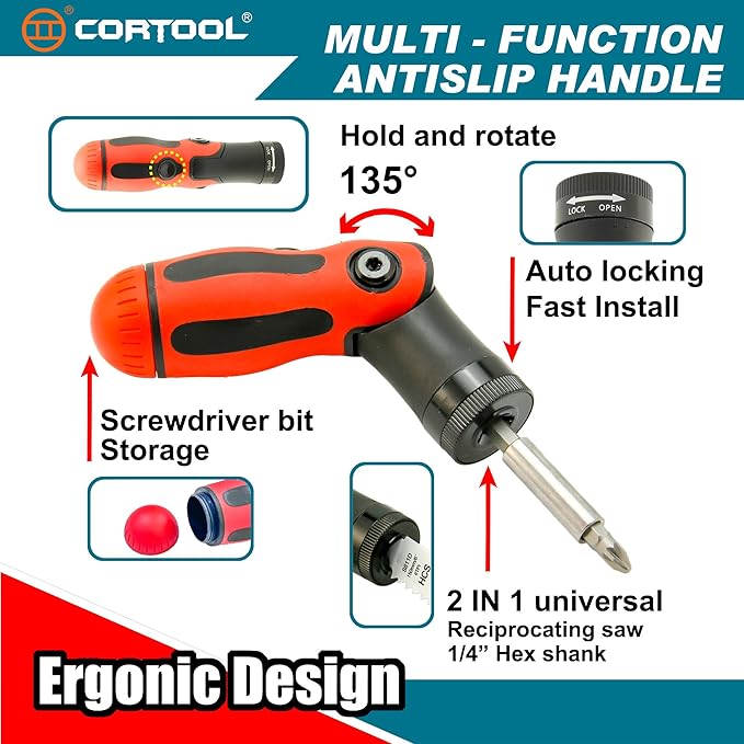 Multi Blades Hand Saw, Small Hand Saw Tool Set for Cutting Wood, Drywall, Plywood, Plastic, Soft Metal for DIY Crafts in Portable Storage Case with Screwdriver Bits