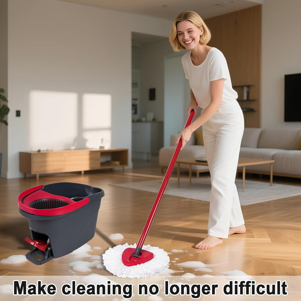 10 Pack Spin Mop Replacement Head Mop Refill Compatible with Ocedar Triangle Swivel Mops Microfiber Swivel Mop Refill,Deep Clean,Machine Washable and Easy to Replace