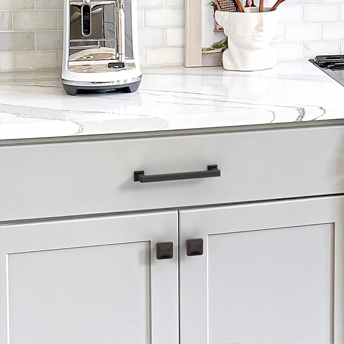 10 Pack 3.75"(96mm) Oil Rubbed Bronze Cabinet Pulls Kitchen Cabinet Handles Drawer Pulls Cupboard Hardware for Cabinets CK0078