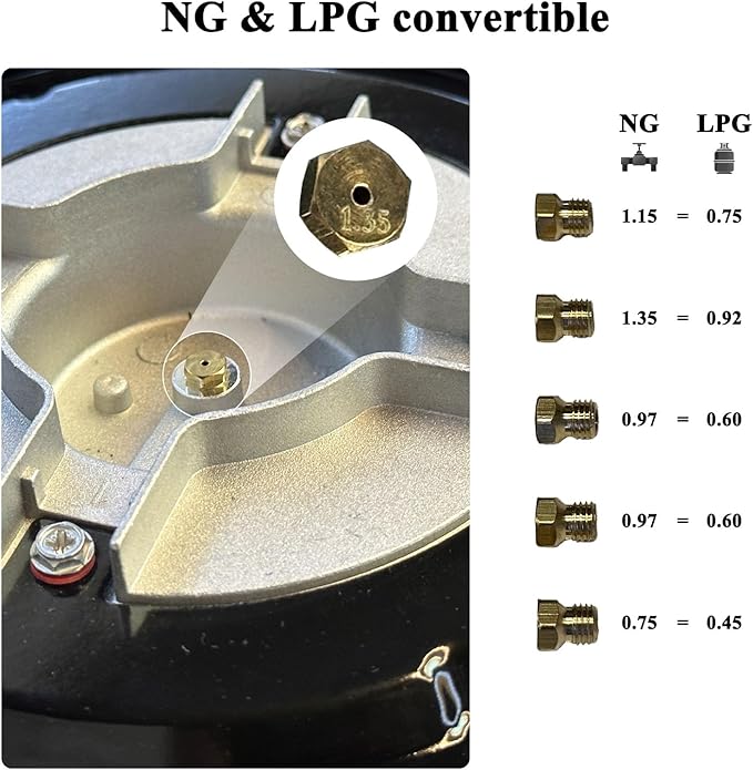 30-inch 5-Burner Built-in Gas Cooktop with Tempered Glass & Cast Iron Grates - LW5G01 (LPG/NG Convertible, Black)