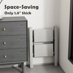 Taranta 2 Step Ladder,Aluminum Lightweight Folding 2 Step Stool with Anti-Slip Wide Pedal,330lbs Capacity Step Ladder for Household,Kitchen,Office - Misty Gray