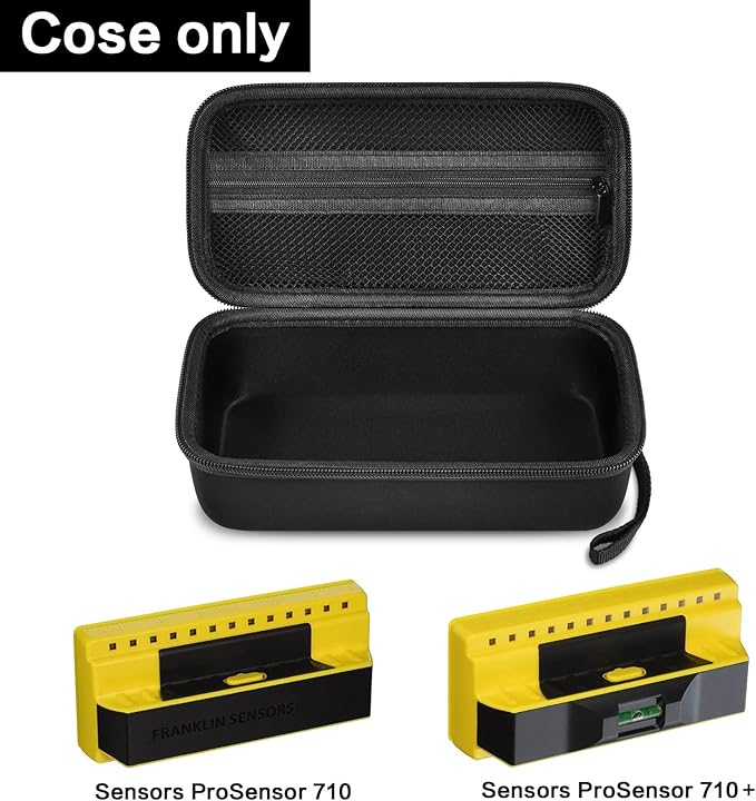 GWCASE Case Compatible with Franklin Sensors ProSensor M210 710PRO 710 Professional Stud Finder. Carrying Travel Storage Bag Holder with Mesh Pocket for Battery & Other Accessoires (Box Only) -Black