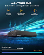 《100% Solar Powered & 2-Way Audio》Outdoor Wireless PTZ Camera System, 4MP Solar Powered Battery Cameras,Home Video Surveillance, Surveillance DVR Kits