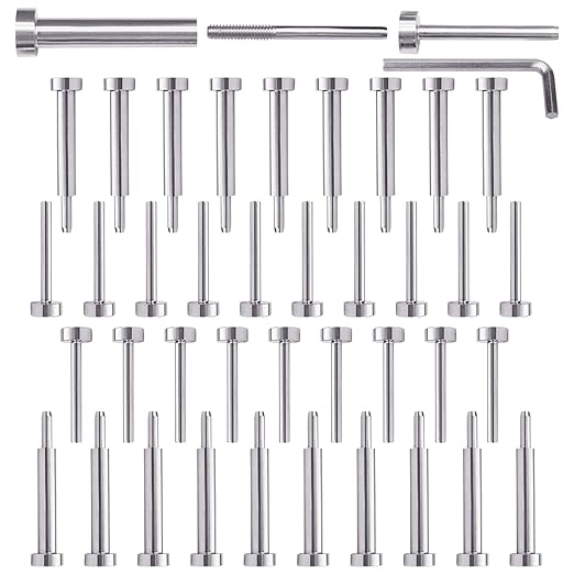 CKE 20 Pairs Invisible Cable Railing Kit, T316 Stainless Steel 1/8" Invisible Receiver and Swage Stud End for 2"x2", 4"x4" Wood/Metal Post, Invisible Deck Stair Cable Railing Hardware Tensioner CR31