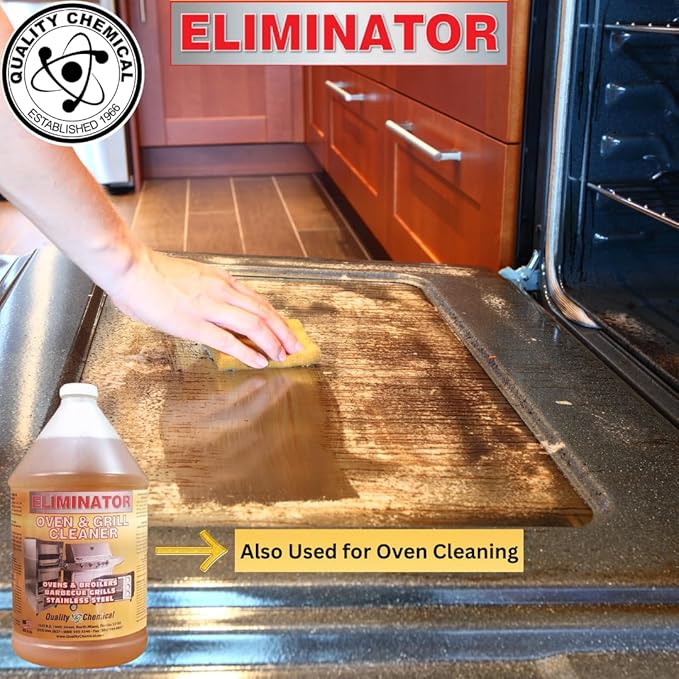 Quality Chemical Oven Cleaner & Grill Cleaner - Heavy-Duty/Fast Acting & Easy to Use/Degreaser/Heavy Duty Oven Cleaner/Best Oven Cleaner/Made in USA - 128 oz (Pack of 1)