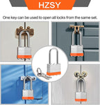 Padlocks Keyed Alike, Pack of 48, Laminated Steel Keyed Lock (1-9/16", 40mm), Padlocks with Same Key, Long Shackle, for Toolbox, Locker & StorageUnit or More