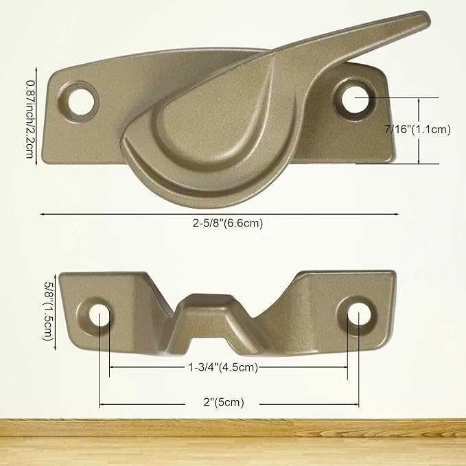 Metal Window Lock Replacement for Andersen Window Parts, Work with 200 Series Narroline Or 400 Series Tilt-Wash Double-Hung Window, Stone Sash Lock and Keeper
